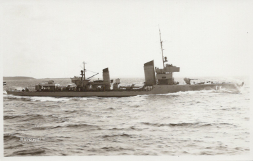 Postcard of Torpedoboat Falke - German Navy , 2. World War