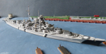 Neptun Modell Schlachtschiff BISMARCK -  1 : 1250  ! Gesupert mit Tarnbemalung
