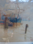 Preview: Oil Colour Painting by E:A. : Old Sailing Ship near Gravesend !
