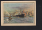 Preview: Willy Stöver Künster Postkarte , Dampfer New York mit H.A.L. Seepost Stempel von 1936 !