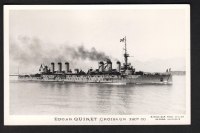 Postcard Cruiser Edgar Quinet - 1. WW , 1907  !