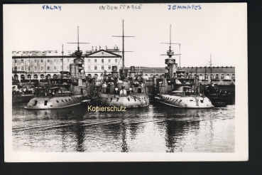 Photo French Ironclads , Cruiser Valmy , Indomptable & Jemmapes !