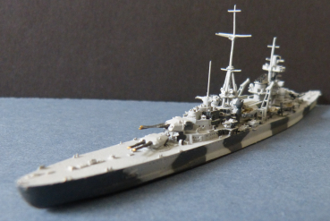 Neptun Modell schwerer Kreuzer Admiral Hipper 1:1250 ! Gesupert in Tarnbemalung