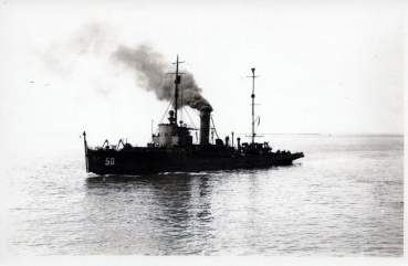 Postcard of Minesweeper / Torpedoboat 50 - German Navy , 2. World War