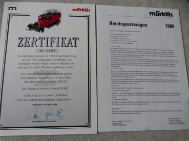 Märklin Model Nr. 1989 : old Reichspost Truck