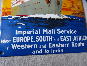 old original Marketing Steel Plate of the german East Africa Line
