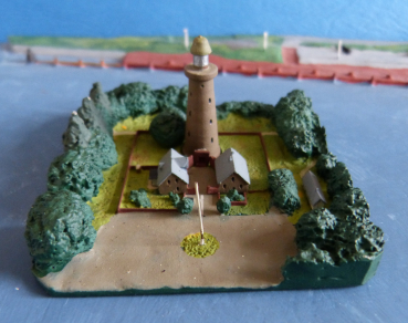 Preview: Pharos Modell 1a dänischer Leuchtturm Lodbjerg mit Gelände Maßstab 1:1250