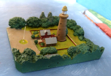 Pharos Modell 1a dänischer Leuchtturm Lodbjerg mit Gelände Maßstab 1:1250