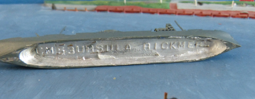 CM Modell 53 Dampfer Frachter Ursula Rickmers Maßstab 1:1250 graue Tarnbemalung