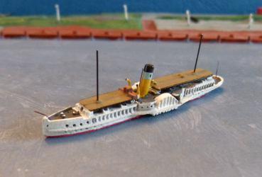 Hydra ART HY 4 Modell Dampfer Cuxhaven Raddampfer 1:1250