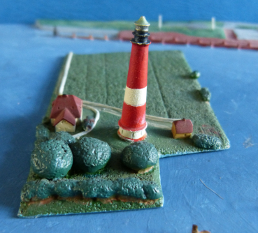 Preview: Pharos Modell PH 5 Leuchtturm Pellworm mit Gelände Maßstab 1:1250