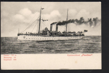 Stengel Postkarte des Kanonenbootes Panther der kaiserlichen Marine