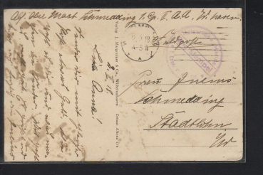 Postcard Battleship Nassau 1. WW ! German Imperial Navy