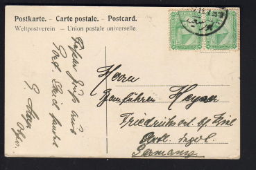 Preview: Postkarte des Dampfers Neckar des Norddeutschen Lloyd ! Gruß von Bord