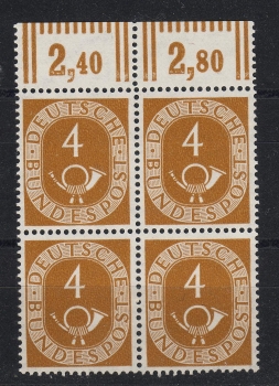 Bundespost Michel Nummer 124 postfrisch als Viererblock !