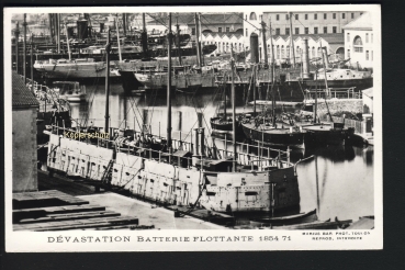Postcard Floating Battery / Ironclad Devastation 1854  !