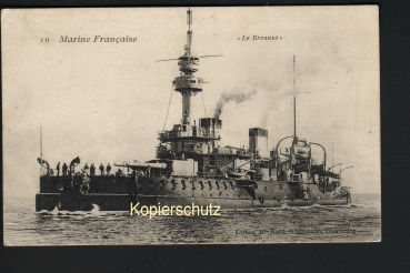 Postcard French Cruiser / Ironclad Brennus !