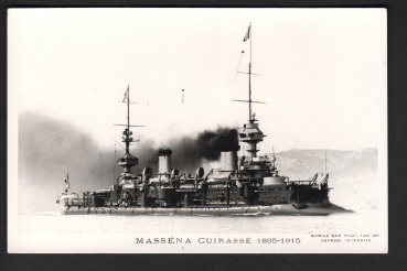 Postcard French Cruiser / Ironclad Masséna of 1895 !