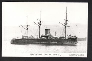 Postcard French Cruiser / Ironclad Redoutable of 1872 !