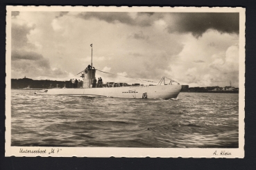 Postkarte des U Bootes U 7 /  2. Weltkrieg