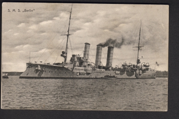 Postcard Cruiser Berlin 1. WW - Imperial Navy !