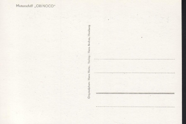 Postcard of the Liner Orinoco / Hamburg-Amerika Line !