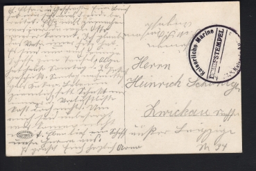 Postcard small Cruiser Kaiserin Auguste 1. WW !