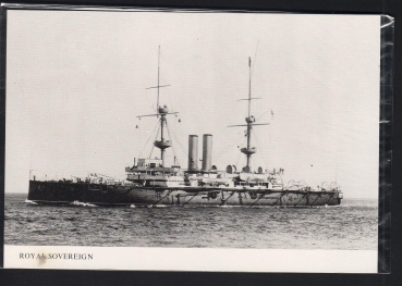 Fotokarte vom Linienschiff Royal Sovereign !