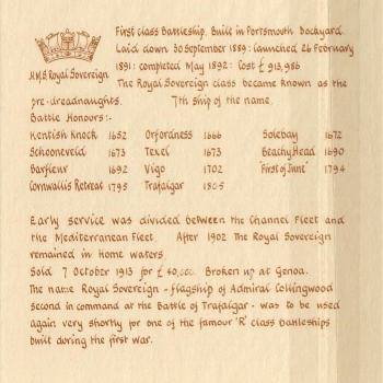 Preview: Fotokarte vom Linienschiff Royal Sovereign !