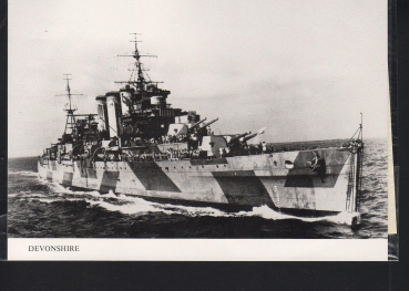 Fotokarte vom Kreuzer Devonshire !