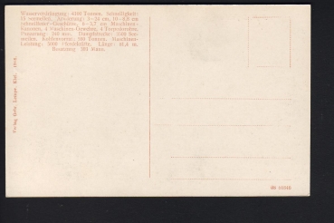 Gebr. Lempe Postkarte des Küstenpanzerschiffes Frithjof ! 1. WK
