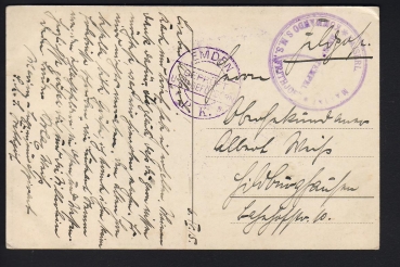 Postkarte des Schlachtschiffes Westfalen , kaiserliche Marine Briefstempel , Feldpost !