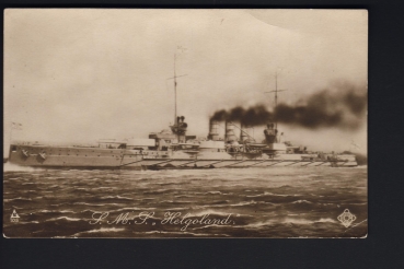 Postcard Battleship Helgoland - 1. WW !