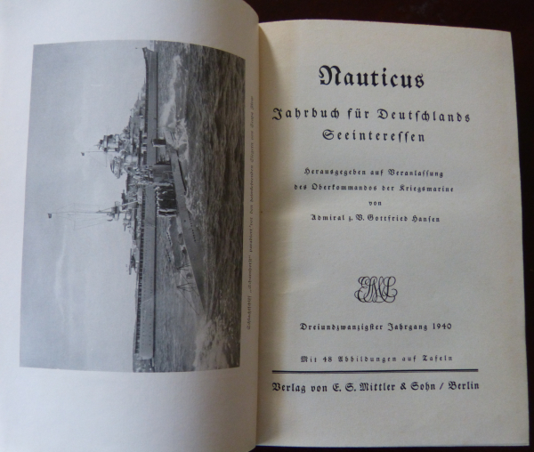 Nauticus 1940 - Jahrbuch für Deutschlands Seeinteressen !