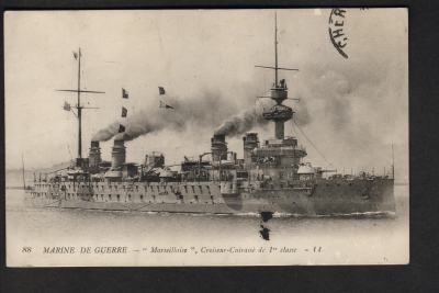 Postkarte französischer Kreuzer Marseillaise !