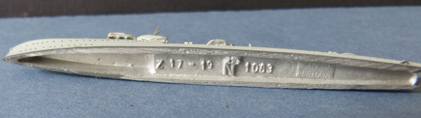 Ship Model German Second World War Destroyer Z 17 - 19 , 1:1250 !