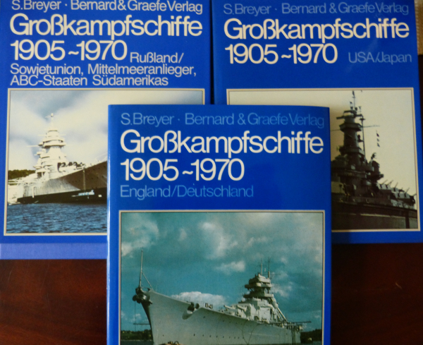 3 Bände Großkampfschiffe 1905 - 1970 , Siegfried Breyer !