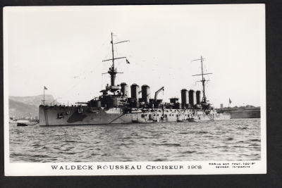 Postcard Cruiser Waldeck Rousseau - 1. WW , 1908  !