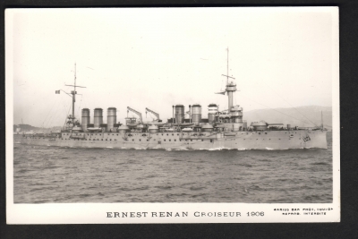 Postcard Cruiser Ernest Renan - 1. WW , 1906  !