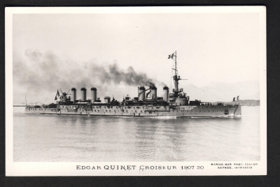 Postcard Cruiser Edgar Quinet - 1. WW , 1907  !