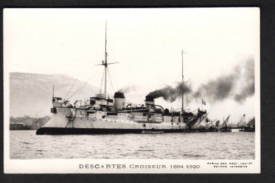 Postcard Cruiser / Ironclad Descartes - 1894  !