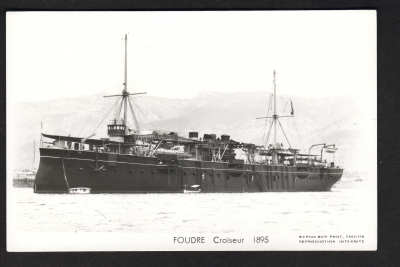 Postcard Cruiser / Ironclad Foudre - 1895  !