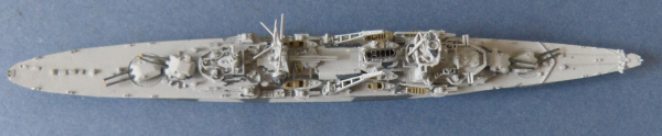 Neptun Modell schwerer Kreuzer Admiral Hipper 1:1250 ! Gesupert in Tarnbemalung