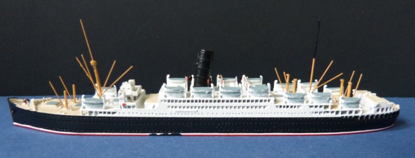 AL ( Albatros ) Modell des Dampfers Tuscania - Anchor Line , 1:1250 !