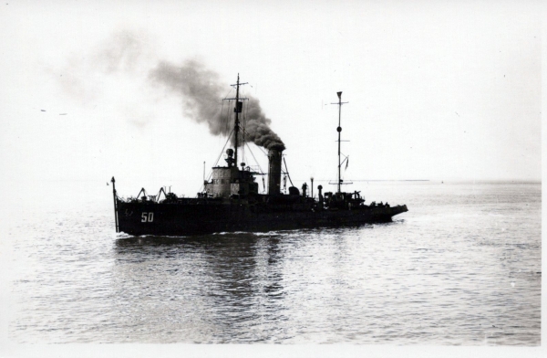 Postcard of Minesweeper / Torpedoboat 50 - German Navy , 2. World War