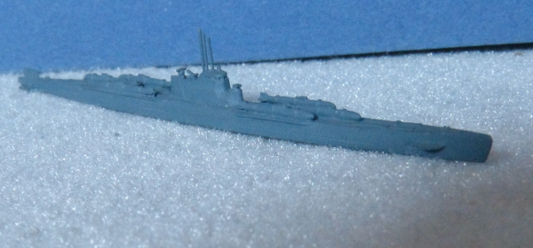 Helge Fischer Modell 1 : 1250 U Boot I 36 mit Kaiten - Japanische Marine