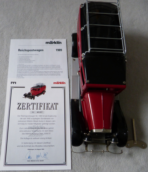 Märklin Model Nr. 1989 : old Reichspost Truck