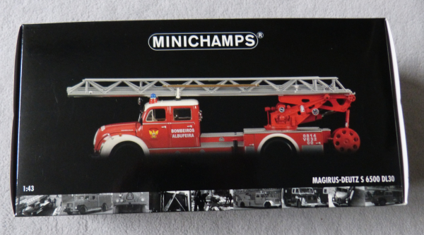 Minichamps Modell 1:43 - Feuerwehr Albufeira Magirus Deutz S 6500 Dl 30 , OVP !