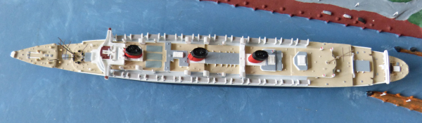 Mercatot Ship Model 494 - british Atlantic Liner / Passenger Ship Queen Mary - 1:1250  / Cunard Line !