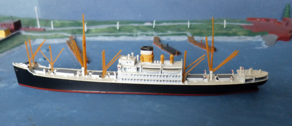 Mercator Ship Model M 591german Hapag Freightship Tacoma Scale 1 : 1250